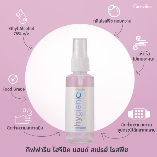 ไฮจีนิค แฮนด์ สเปรย์ โรสพีช1